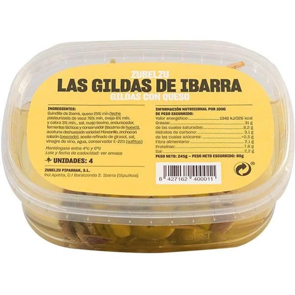 Gilda con queso ZUBELZU, tarrina 80 g - 0.08 kg - Imagen del producto en Findit