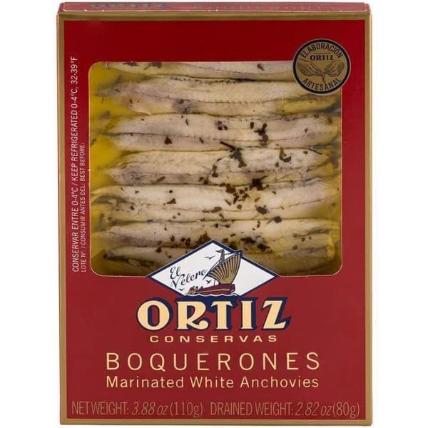 Boquerones en aceite de oliva ORTIZ, lata 80 g - 0.08 kg - Imagen del producto en Findit