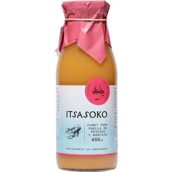 Fumet para paella de pescado y marisco ITSASOKO, tarro 480 ml - 0.48 l - Imagen del producto en Findit