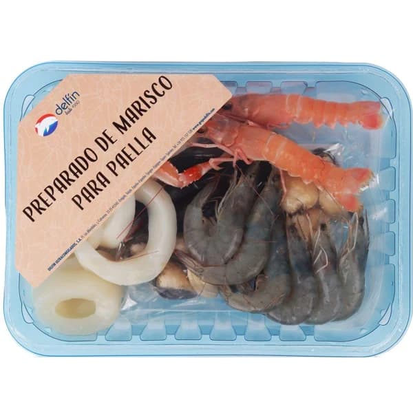 Preparado de marisco para paella DELFÍN, bandeja 550 g - 0.55 kg - Imagen del producto en Findit