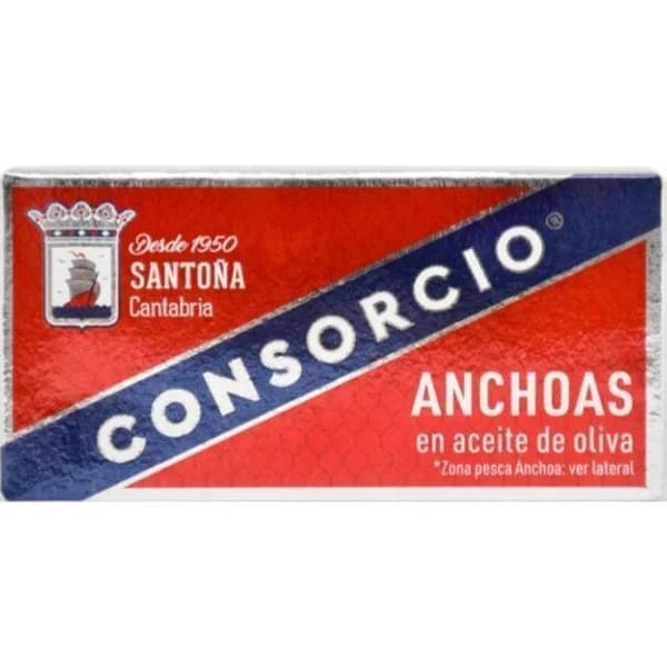 Anchoa en aceite de oliva virgen extra CONSORCIO, lata 29 g - 0.03 kg - Imagen del producto en Findit