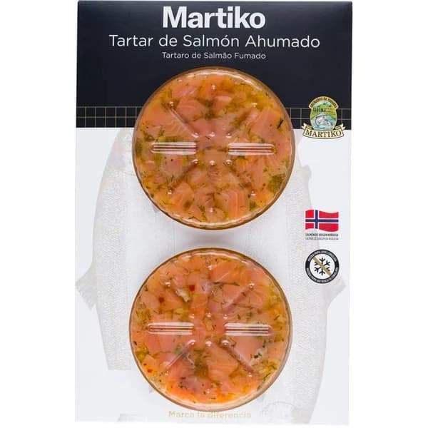 Tartar de salmón ahumado MARTIKO, pack 2x75 g - 0.15 kg - Imagen del producto en Findit