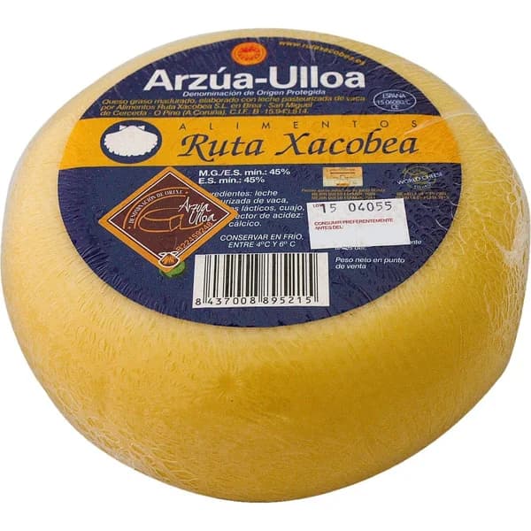 Queso D.O. Arzua Ulloa RUTA XACOBEA, pieza 650 g - 0.65 kg - Imagen del producto en Findit