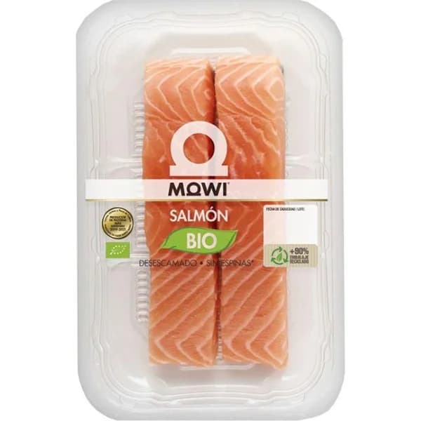 Salmón Bio lomos x2 MOWI, bandeja 300 g - 0.3 kg - Imagen del producto en Findit