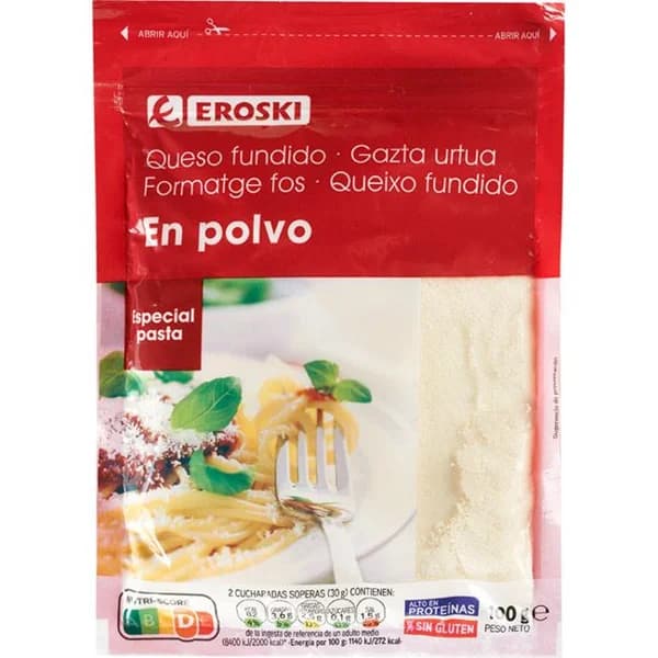Queso en polvo EROSKI, bolsa 100 g - 0.1 kg - Imagen del producto en Findit