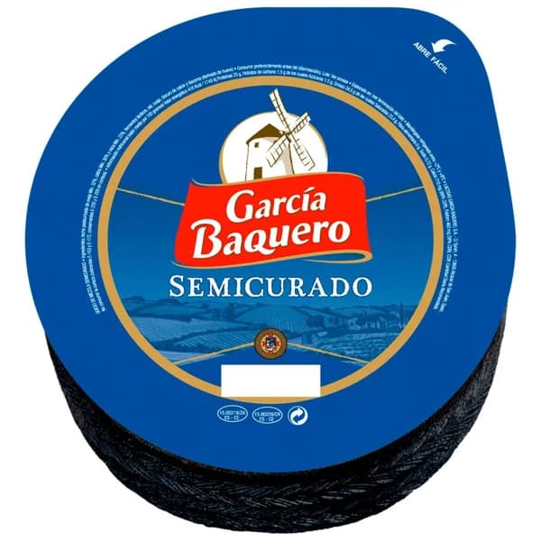 Queso semicurado mini GARCÍA BAQUERO, pieza 930 g - 0.93 kg - Imagen del producto en Findit