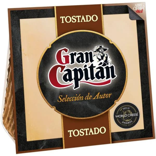 Queso viejo 12M tostado GRAN CAPITÁN, cuña 200 g - 0.2 kg - Imagen del producto en Findit