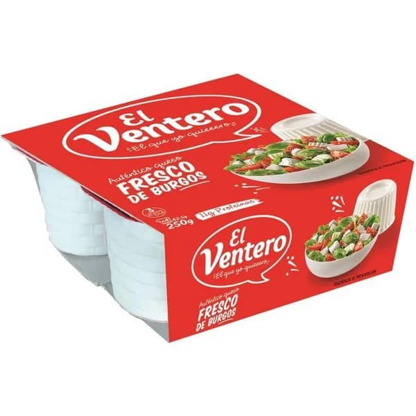 Queso fresco EL VENTERO, pack 4x62,5 g - 0.25 kg - Imagen del producto en Findit