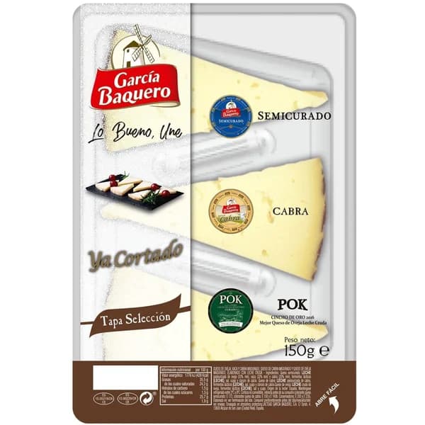 Tabla de quesos selección GARCÍA BAQUERO, bandeja 150 g - 0.15 kg - Imagen del producto en Findit