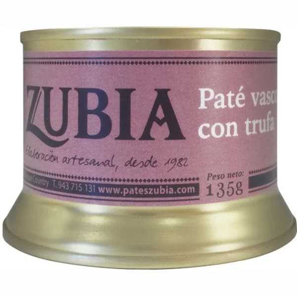 Paté vasco con trufa ZUBIA, lata 135 g - 0.14 kg - Imagen del producto en Findit