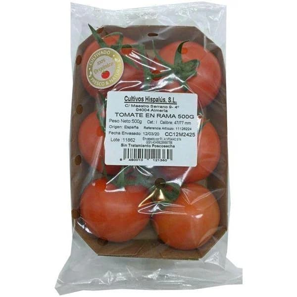 Tomate en rama, bandeja 500 g - 0.5 kg - Imagen del producto en Findit