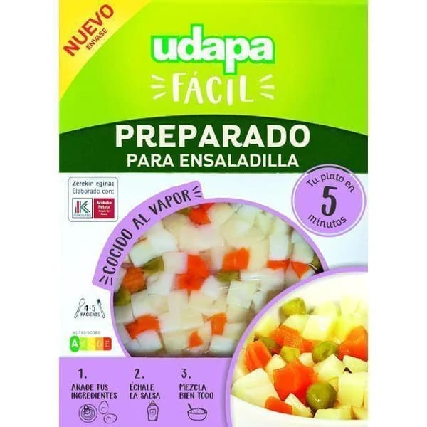 Preparado de ensaladilla UDAPA FÁCIL, bandeja 450 g - 0.45 kg - Imagen del producto en Findit