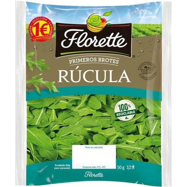 Rúcula FLORETTE, bolsa 50 g - 0.05 kg - Imagen del producto en Findit