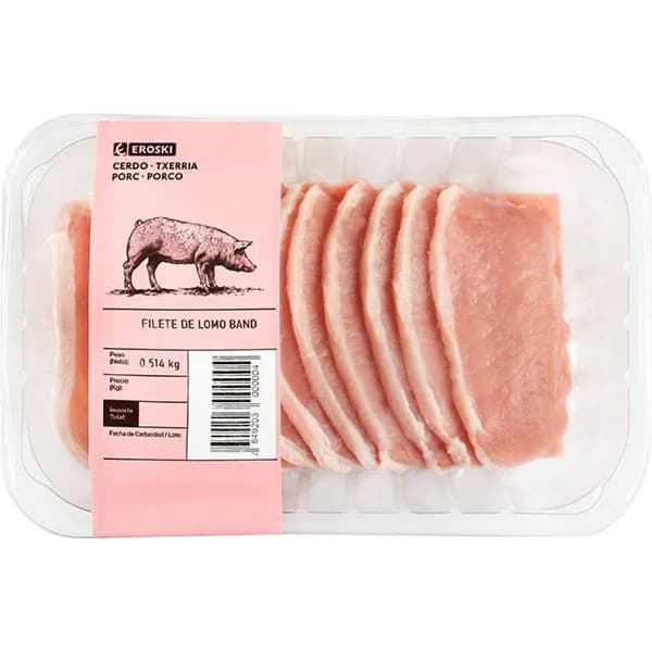 Filetes de lomo EROSKI, bandeja aprox. 500 g - 0.5 kg - Imagen del producto en Findit