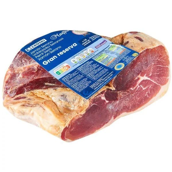 Jamón serrano g. reserva EROSKI MAESTRO, al corte, compra mínima 100 g - 0.1 kg - Imagen del producto en Findit