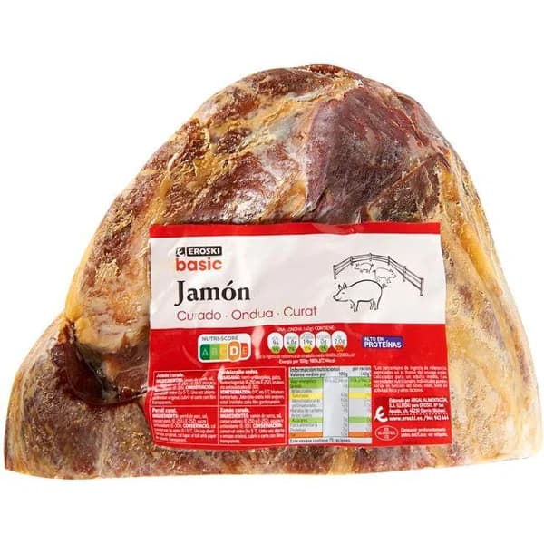 Centro de jamón curado EROSKI basic, al corte, compra mínima 100 g - 1 ud - Imagen del producto en Findit