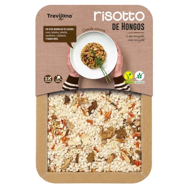 Risotto de hongos TREVIJANO, bandeja 280 g - 0.28 kg - Imagen del producto en Findit