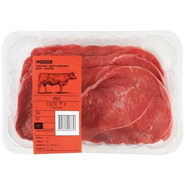 Filete de vacuno 1ªA, bandeja aprox. 400 g - 0.4 kg - Imagen del producto en Findit