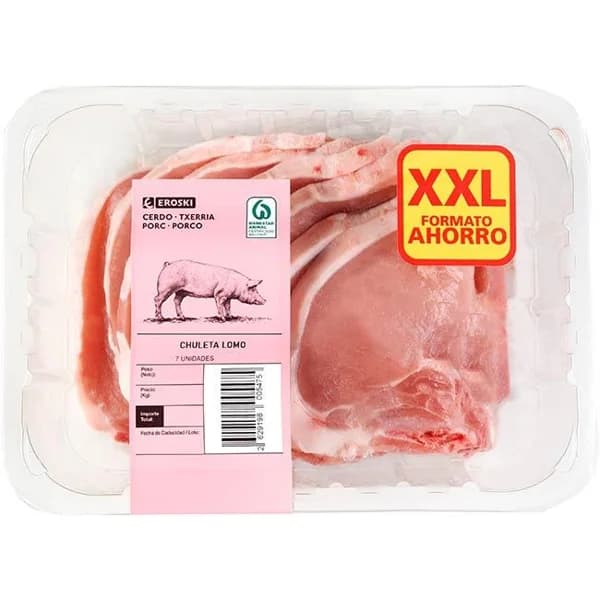 Chuleta de lomo de cerdo, bandeja aprox. 800 g - 0.8 kg - Imagen del producto en Findit