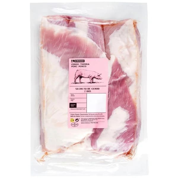 Secreto de cerdo al vacío, 2 uds., sobre aprox. 820 g - 0.82 kg - Imagen del producto en Findit