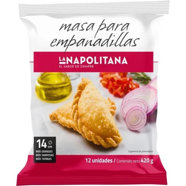 Masa de empanadilla Napolita LA NAPOLITANA, paquete 420 g - 0.42 kg - Imagen del producto en Findit