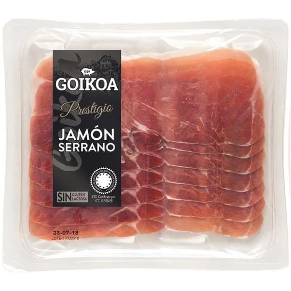 Jamón serrano Prestigio GOIKOA, sobre 100 g - 1 ud - Imagen del producto en Findit