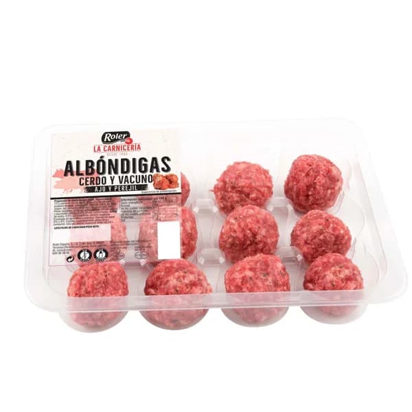 Albóndigas mixtas de ternera-cerdo ROLER, bandeja 400 g - 0.4 kg - Imagen del producto en Findit