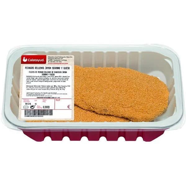 Pechuga rellena de jamón serrano-queso CALATAYUD, bandeja aprox. 400 g - 1 ud - Imagen del producto en Findit