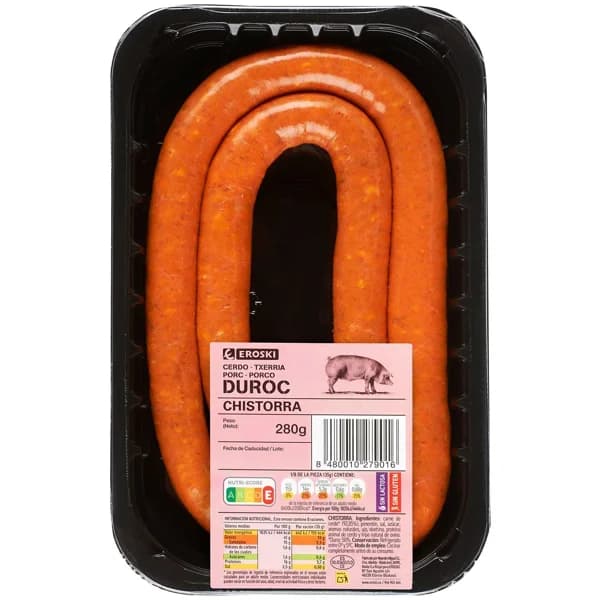 Chistorra EROSKI, bandeja 280 g - 1 ud - Imagen del producto en Findit