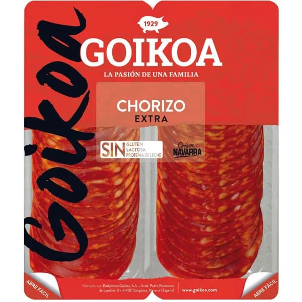 Chorizo vela GOIKOA, pack 2x90 g - 1 ud - Imagen del producto en Findit