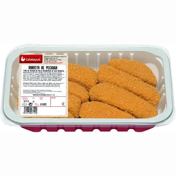 Barrita de pechuga empanada CALATAYUD, bandeja 380 g - 1 ud - Imagen del producto en Findit