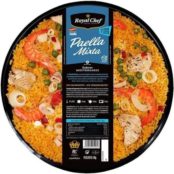 Paella mixta ROYAL CHEF, bandeja 1 kg - 1 ud - Imagen del producto en Findit