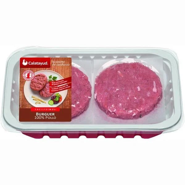 Hamburguesa 100% pollo CALATAYUD, bandeja 400 g - 1 ud - Imagen del producto en Findit