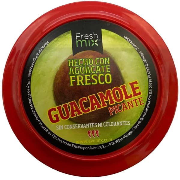 Guacamole picante AVOMIX, tarrina 200 g - 1 ud - Imagen del producto en Findit