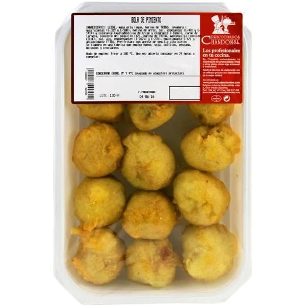 Bola de pimiento PRECOCINADOS CHANDÓN, bandeja 360 g - 1 ud - Imagen del producto en Findit