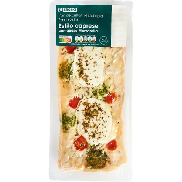 Pan cristal capresse EROSKI, bandeja 200 g - 1 ud - Imagen del producto en Findit