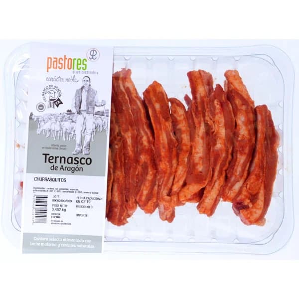 Churrasquitos de Ternasco de Aragón PASTORES, bandeja aprox. 450 g - 1 ud - Imagen del producto en Findit