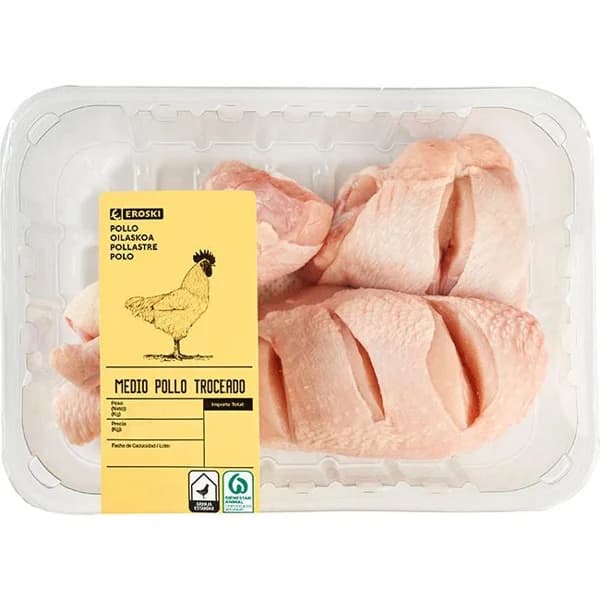 Medio pollo preparado para paella EROSKI, bandeja aprox. 940 g - 1 ud - Imagen del producto en Findit