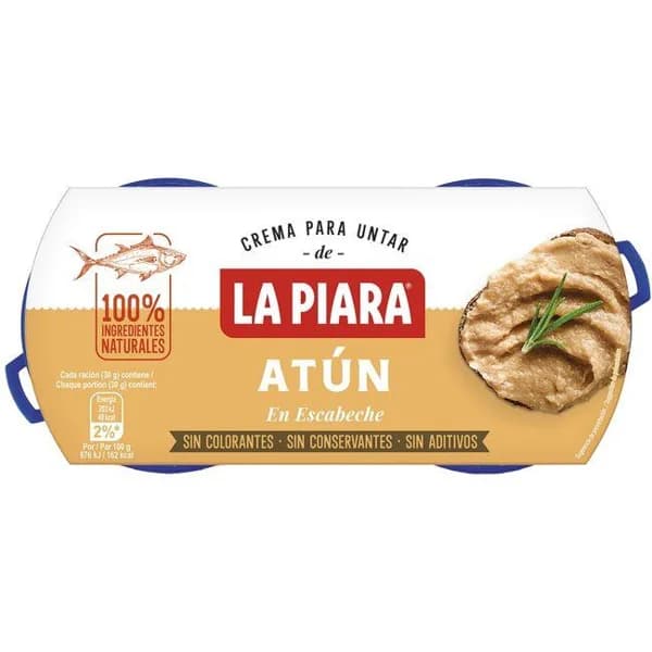 Paté de atún en escabeche LA PIARA, pack 2x75 g - 1 ud - Imagen del producto en Findit