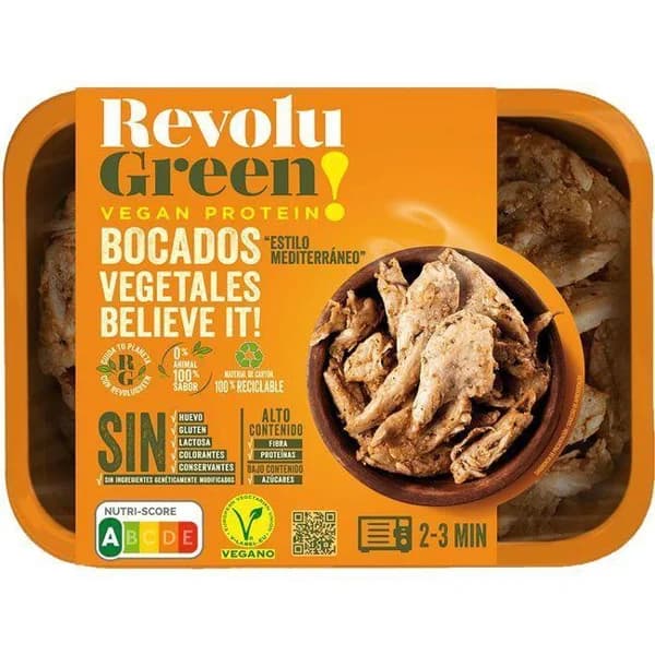 Bocados mediterráneos REVOLU GREEN, bandeja 160 g - 1 ud - Imagen del producto en Findit