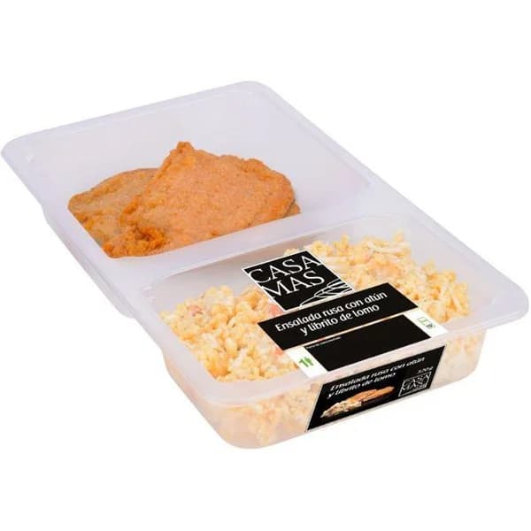 Menú ensalada rusa+libritos de lomo CASA MAS, bandeja 320 g - 0.32 kg - Imagen del producto en Findit