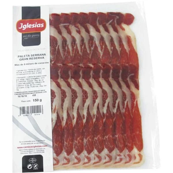 Paleta serrana IGLESIAS, sobre 150 g - 1 ud - Imagen del producto en Findit