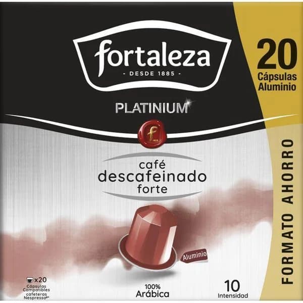 Café descafeinado forte comp. Nespresso FORTALEZA, caja 20 uds - 20 ud - Imagen del producto en Findit