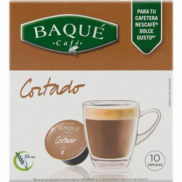 Café cortado compatible Dolce Gusto BAQUÉ, caja 10 uds - 10 ud - Imagen del producto en Findit