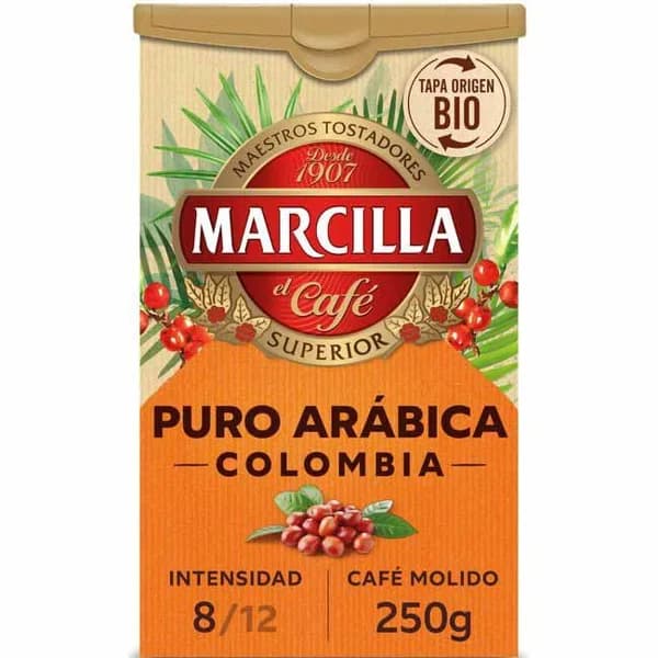 Café molido natural colombia MARCILLA, paquete 200 g - 0.2 kg - Imagen del producto en Findit