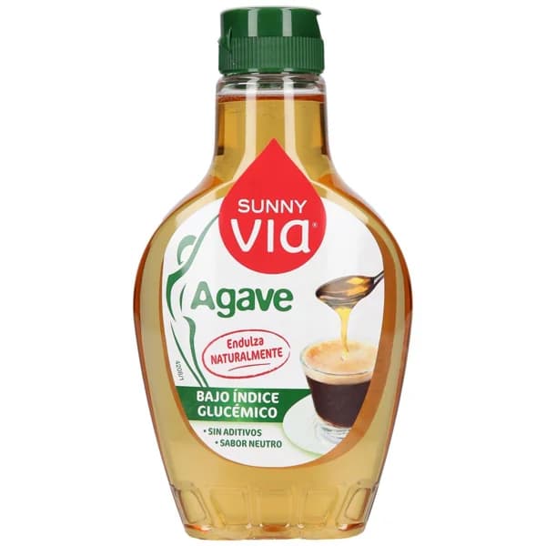 Edulcorante líquido Sirope de Agave SUNNY VIA, dosificador 350 g - 1 ud - Imagen del producto en Findit