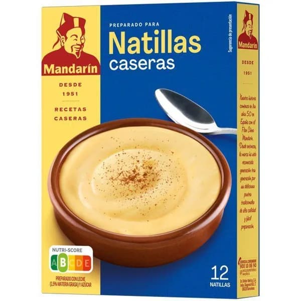 Natillas caseras MANDARÍN, caja 85 g - 0.09 kg - Imagen del producto en Findit