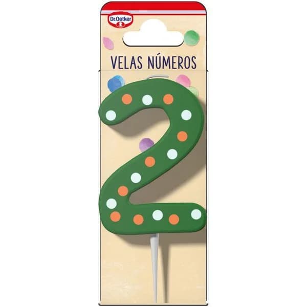 Vela Nº 2 DR. OETKER, pack 1 ud - 1 ud - Imagen del producto en Findit