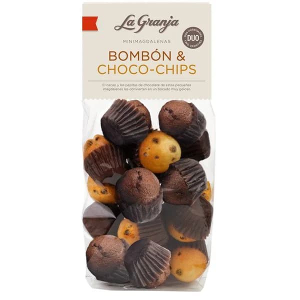 Mini magdalenas duo bombón & choco LA GRANJA, bolsa 250 g - 0.25 kg - Imagen del producto en Findit