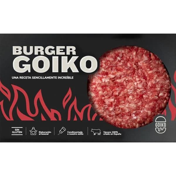 Burger meat de vacuno GOIKO, pack 2x180 g - 1 ud - Imagen del producto en Findit